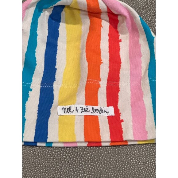 Noe & Zoe Berlin Rainbow Stripe Beanie 6/12 EUC - Picture 2 of 4